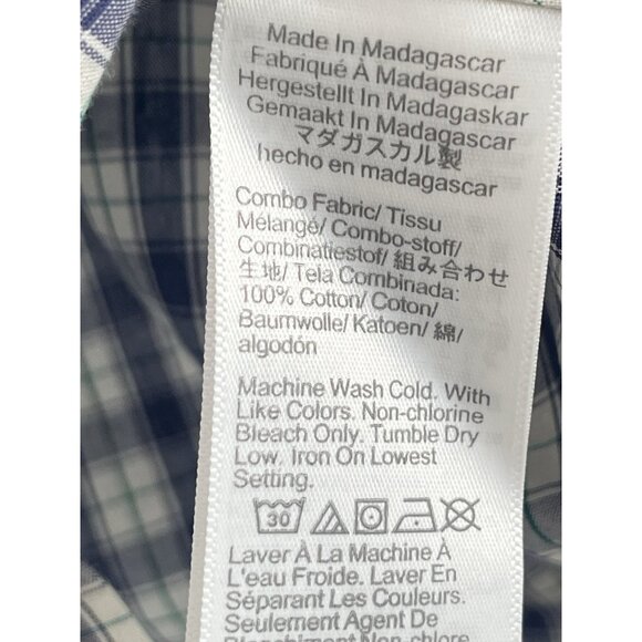 Crewcuts Blue Plaid Collar Button Up Shirt Boys Sz 8 NWT - Picture 5 of 6